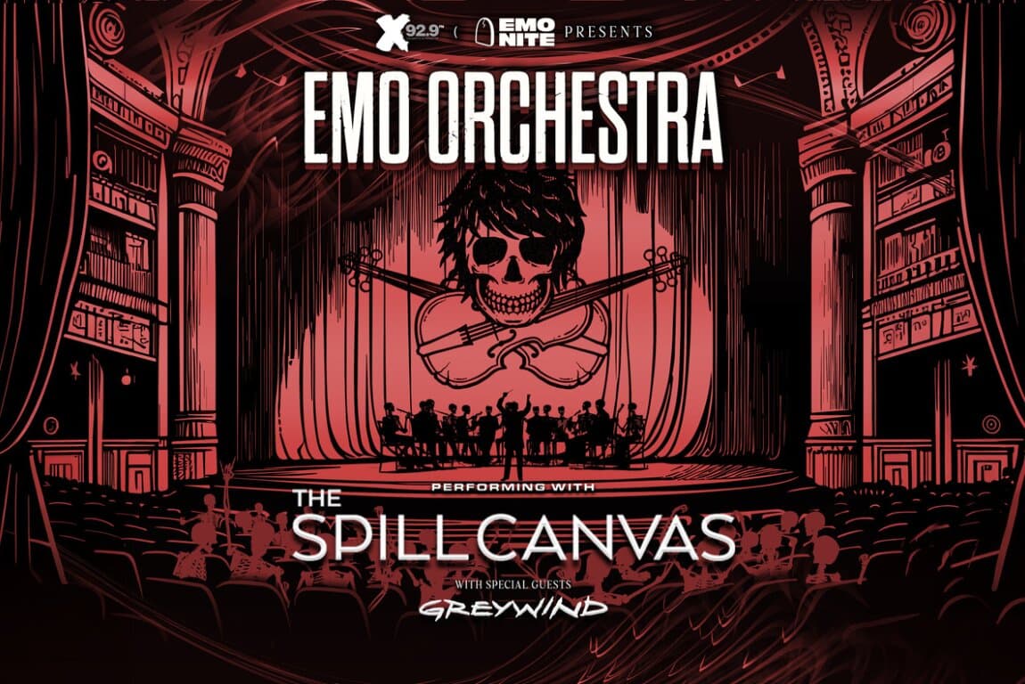 Poster for Emo Orchestra with The Spill Canvas and special guests Greywind