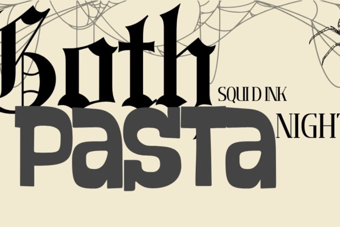 Goth Pasta AKA Squid ink at Sammie Cafe