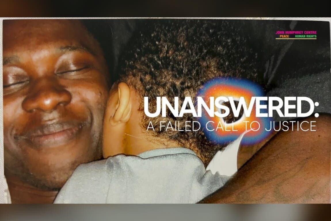 Poster for Unanswered: A Failed Call to Justice @Calgary Justice Film Festival (CJFF)