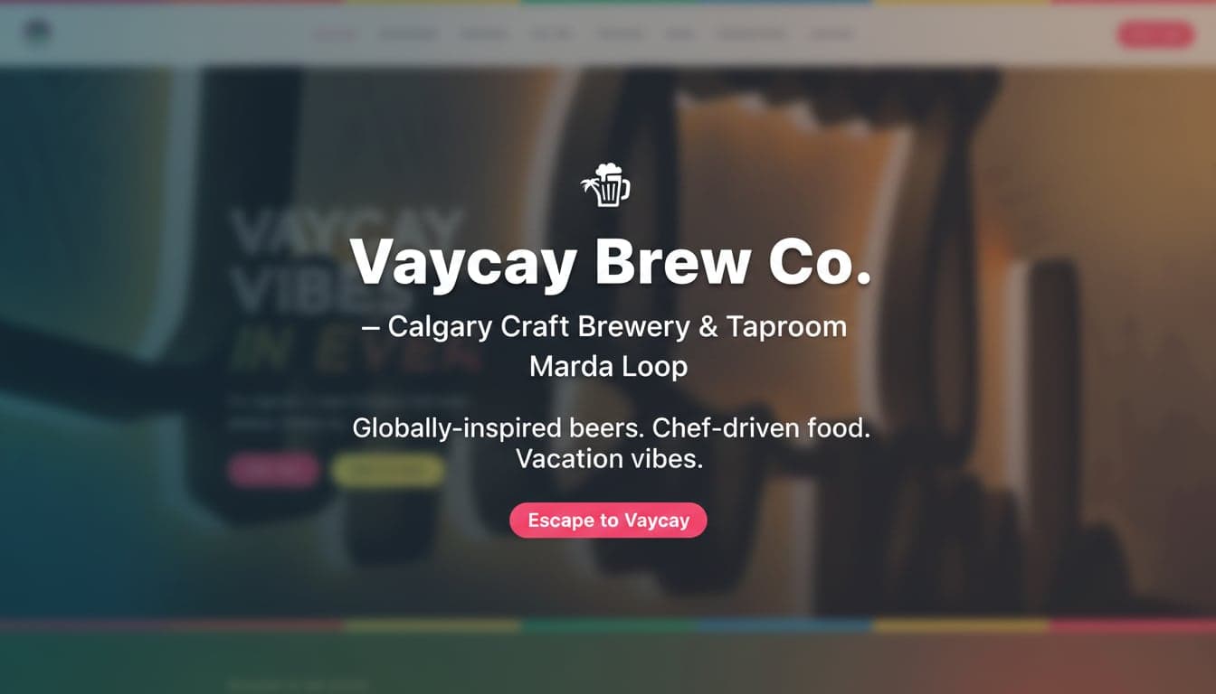 Vaycay Brew Pub in Calgary